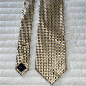 Michael Kors Gold and Navy Checkered Tie